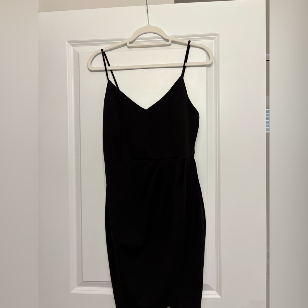 Lulu's Black Spaghetti Strap Mini Dress